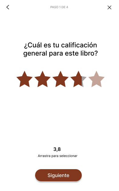 Paso 1: Calificación con estrellas